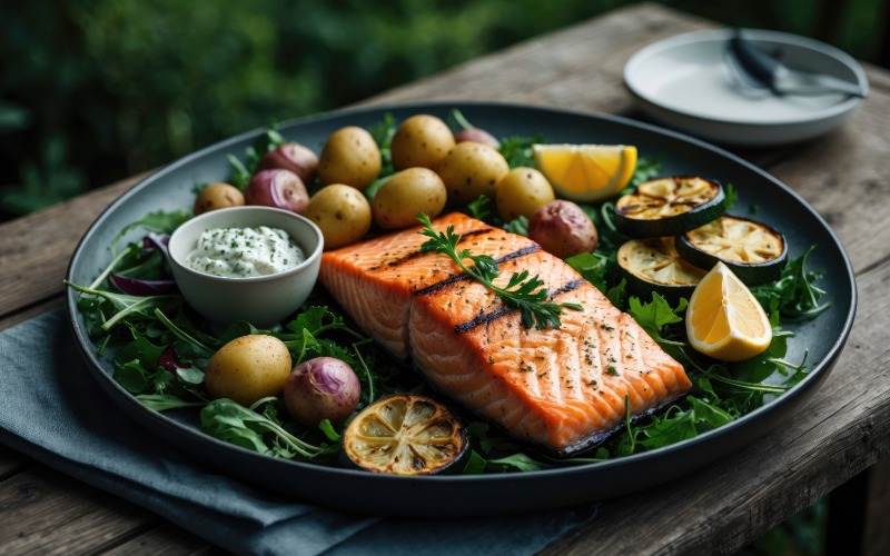 Poached Salmon Fillet by Anderson Catering