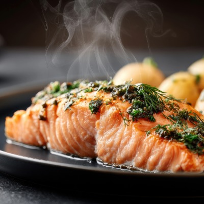 Salmon Fillet and Potatoes by Anderson Catering
