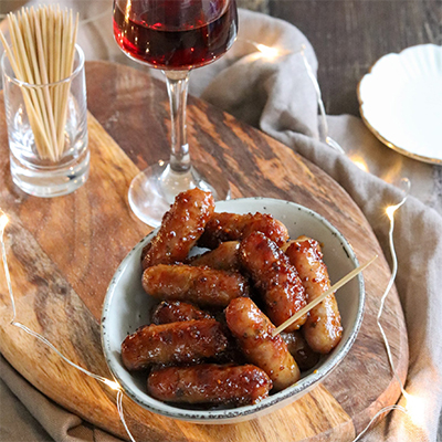 Honey & Mustard Glazed Mini Sausages by Anderson Catering